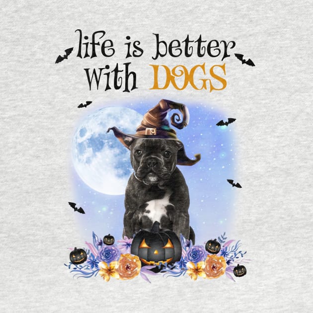 French Bulldog Witch Hat Life Is Better With Dogs Halloween by nakaahikithuy